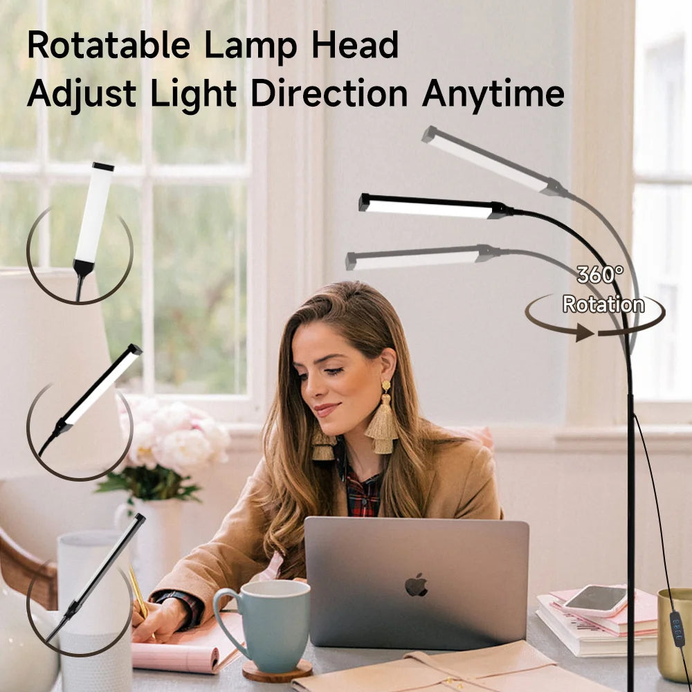 Modern Dimmable LED Floor Lamp with USB for Living Room and Bedroom