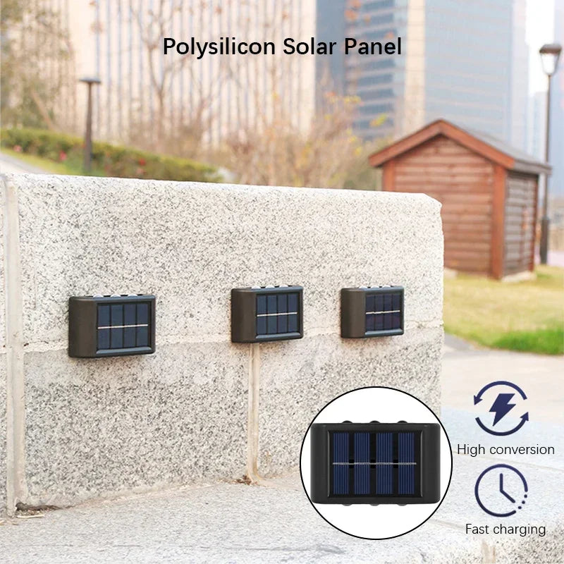 Solar LED Outdoor Wall Light for Garden Porch and Patio Lighting
