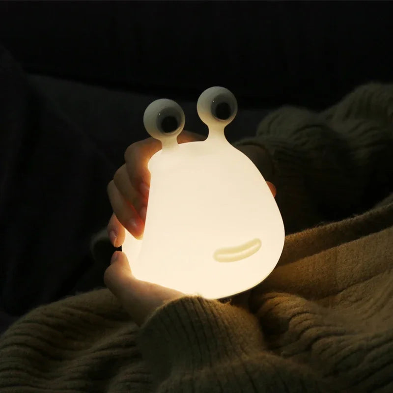 Soft Silicone Slug LED Night Light for Nursery and Kids Rooms