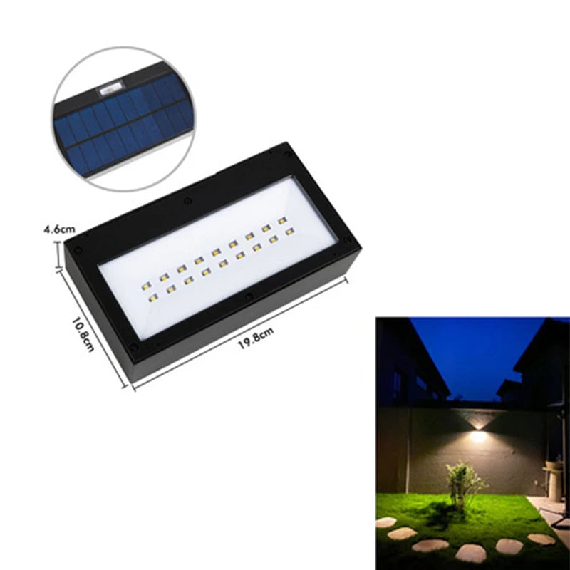 Modern Solar LED Wall Light for Outdoor Villa and Garden Decor