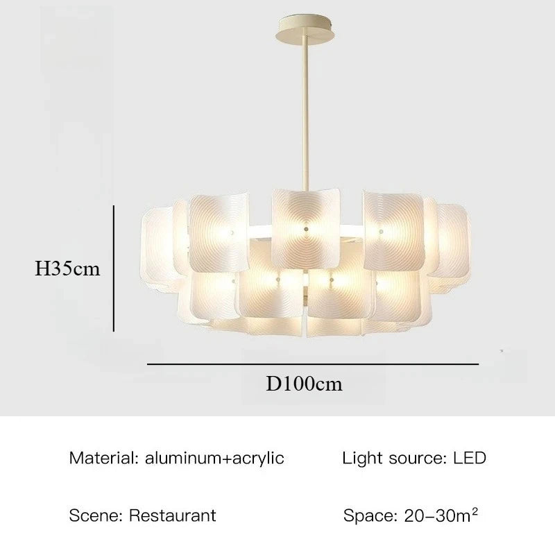 Wabi Sabi Large Chandelier for Modern Dining Rooms and Hotel Lobbies