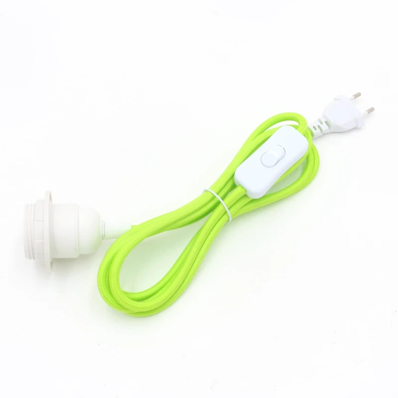 E27 Pendant Light Cord Set with Switch for Wall and Hanging Lamps