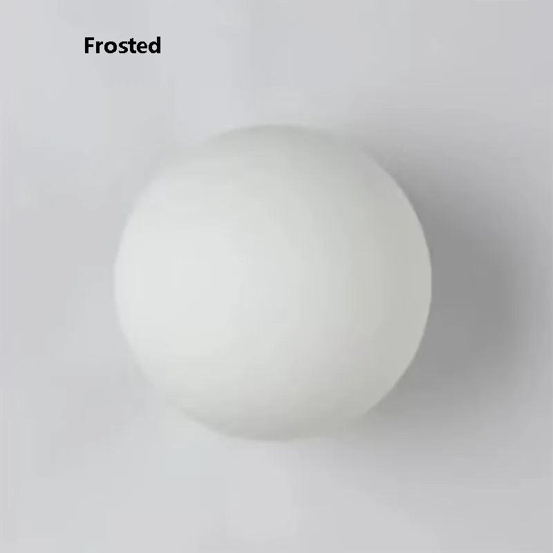 Modern Frosted Glass Globe Wall Sconce for Hallways and Living Rooms