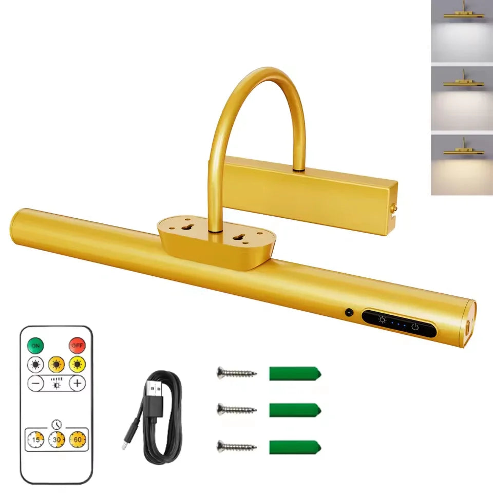 Rechargeable Wireless Picture Light with Remote for Art Display and Gallery Walls