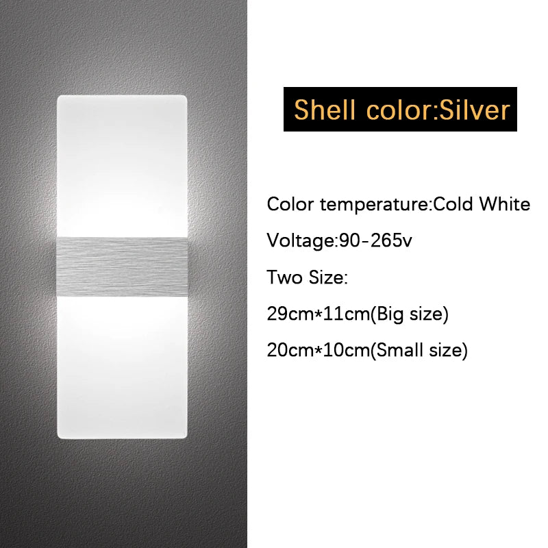 Modern LED Wall Sconce for Bedroom Bedside and Hallway Lighting