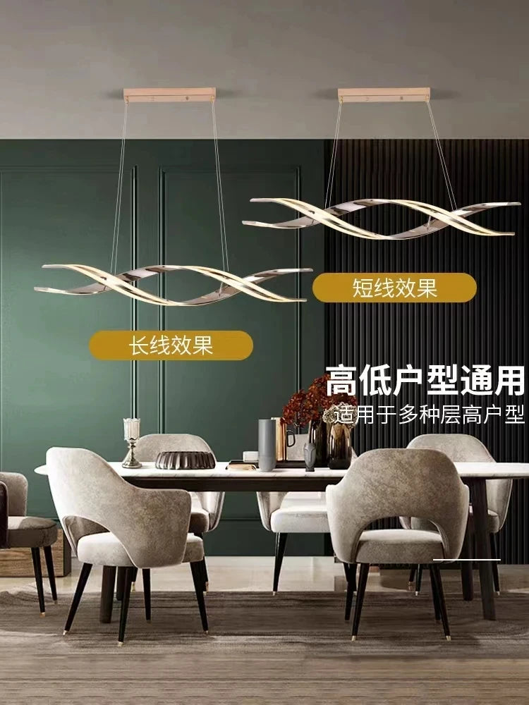 Modern Geometric LED Chandelier for Dining Rooms and Kitchen Lighting
