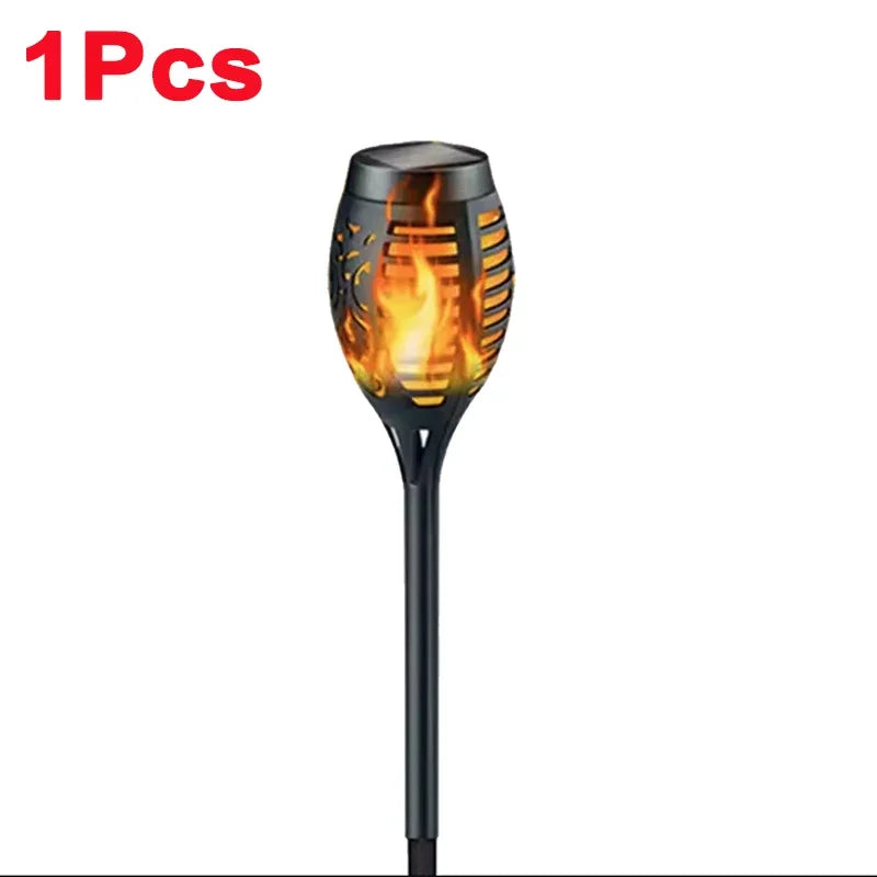 Solar LED Flame Torch Light for Garden and Outdoor Path Decor