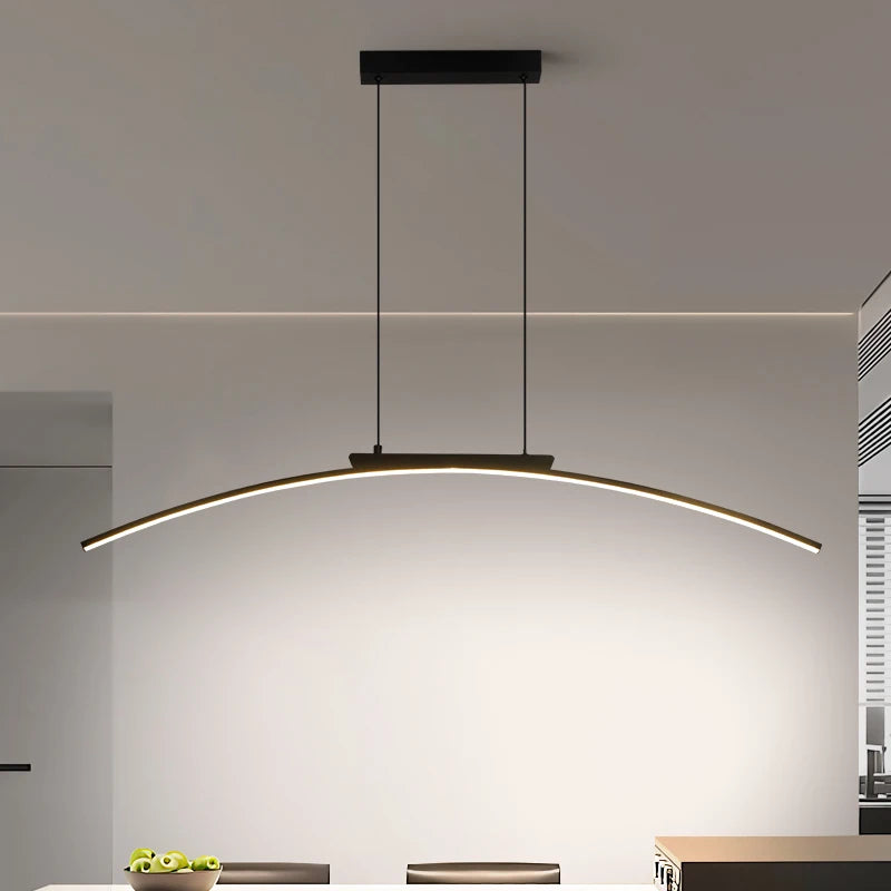 Modern Arc LED Pendant Light for Kitchen Islands and Dining Rooms