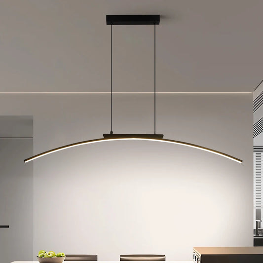 Modern Arc LED Pendant Light for Kitchen Islands and Dining Rooms