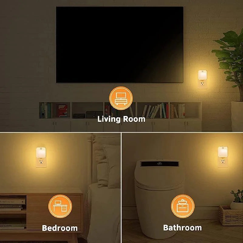 Dimmable Motion Sensor LED Night Light for Bedrooms and Hallways