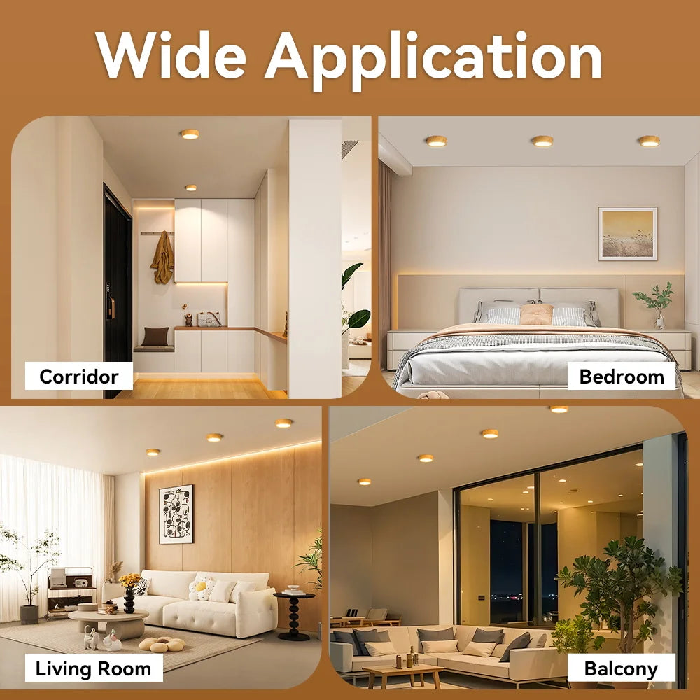 Modern Surface Mounted LED Downlight for Living Room and Bathroom Lighting