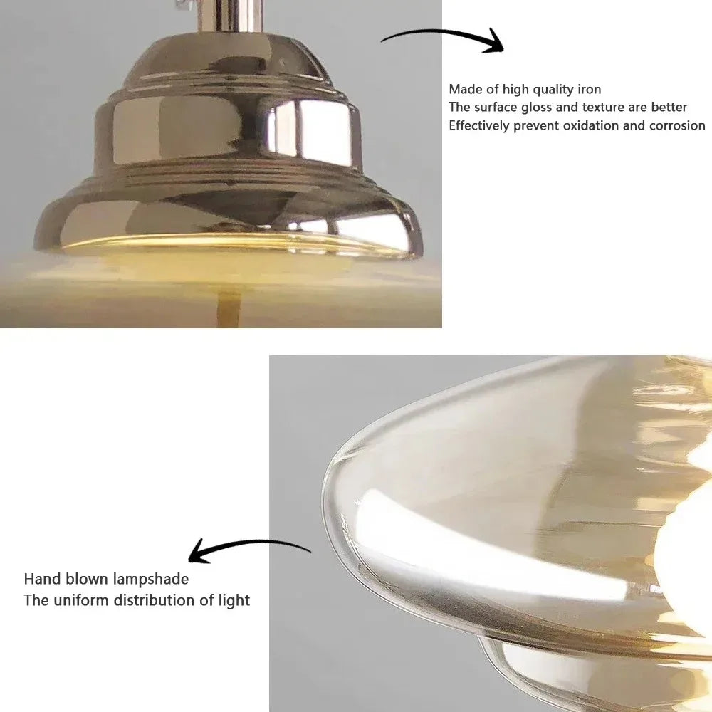 Nordic Glass Pendant Light for Modern Studios and Coffee Bars
