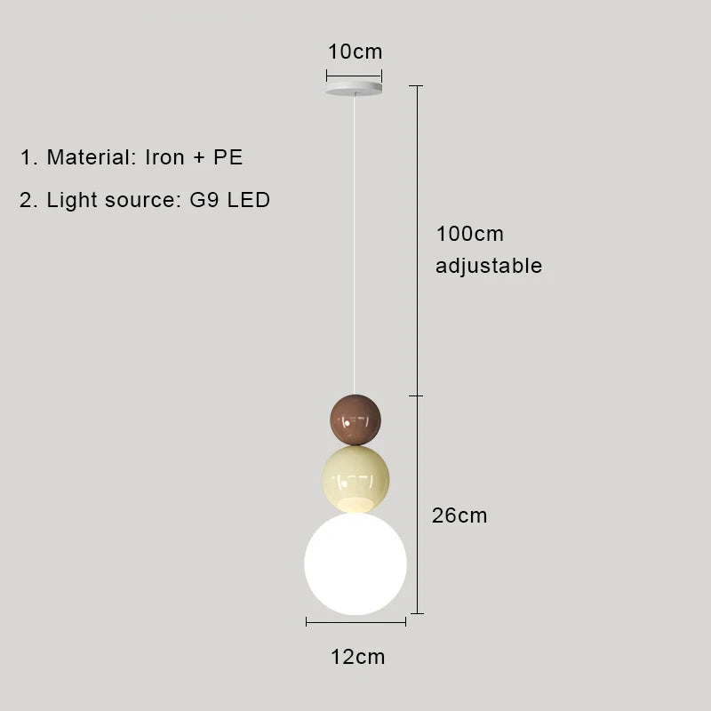 Nordic Cream Pendant Light for Modern Bedroom and Living Room Decor