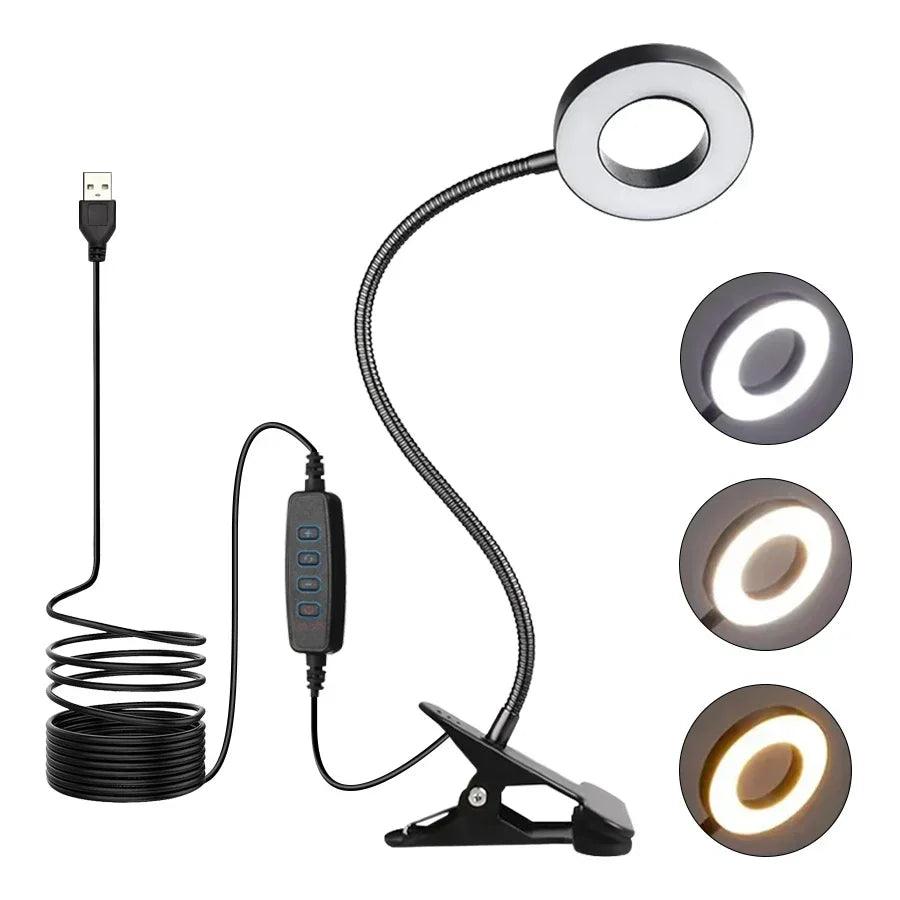 Flexible LED Clip Desk Lamp for Modern Offices and Reading Nooks