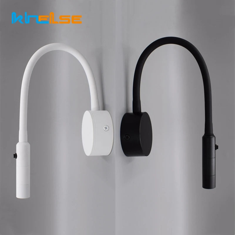 Flexible LED Gooseneck Wall Lamp for Hotel Reading and Bedside Lighting