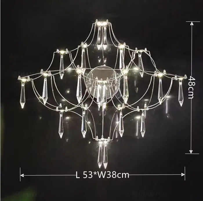 Luxury Starry Crystal Chandelier for Modern Hotel Lobbies and Elegant Dining Spaces