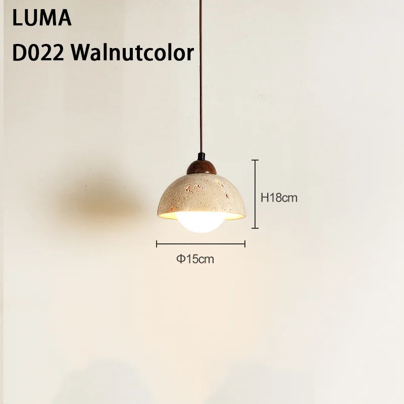 Travertine Stone Pendant Light for Modern Kitchens and Restaurant Interiors