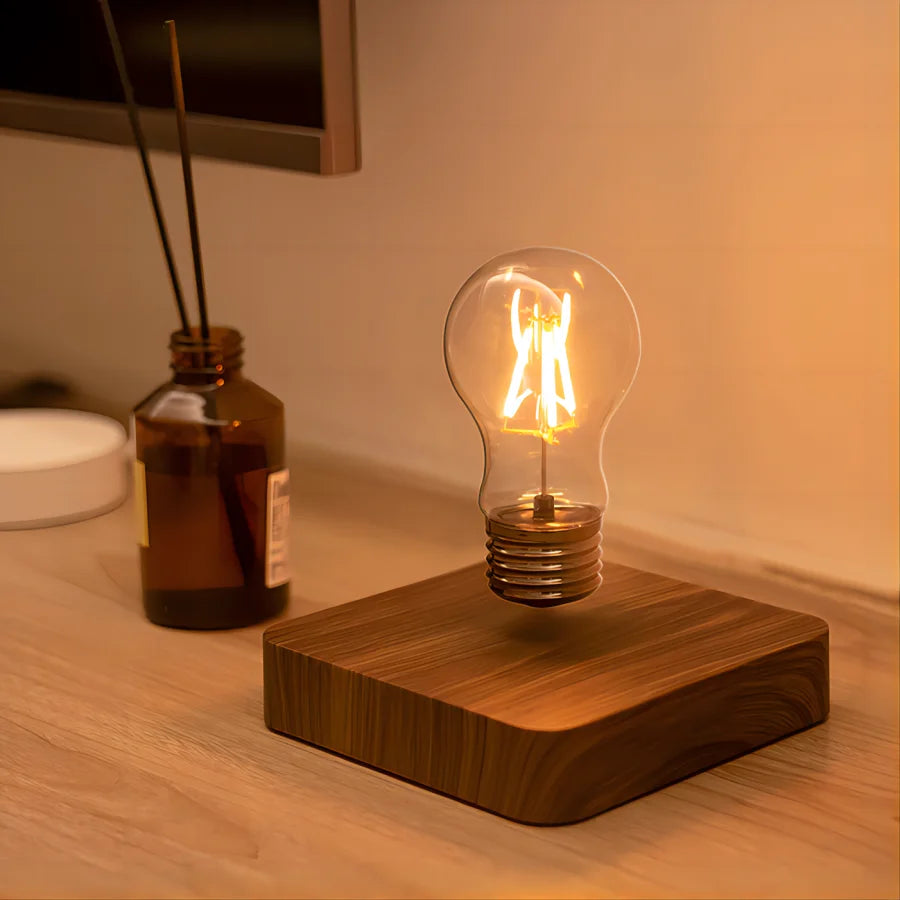 Magnetic Levitation Floating LED Bulb Table Lamp for Modern Offices and Homes
