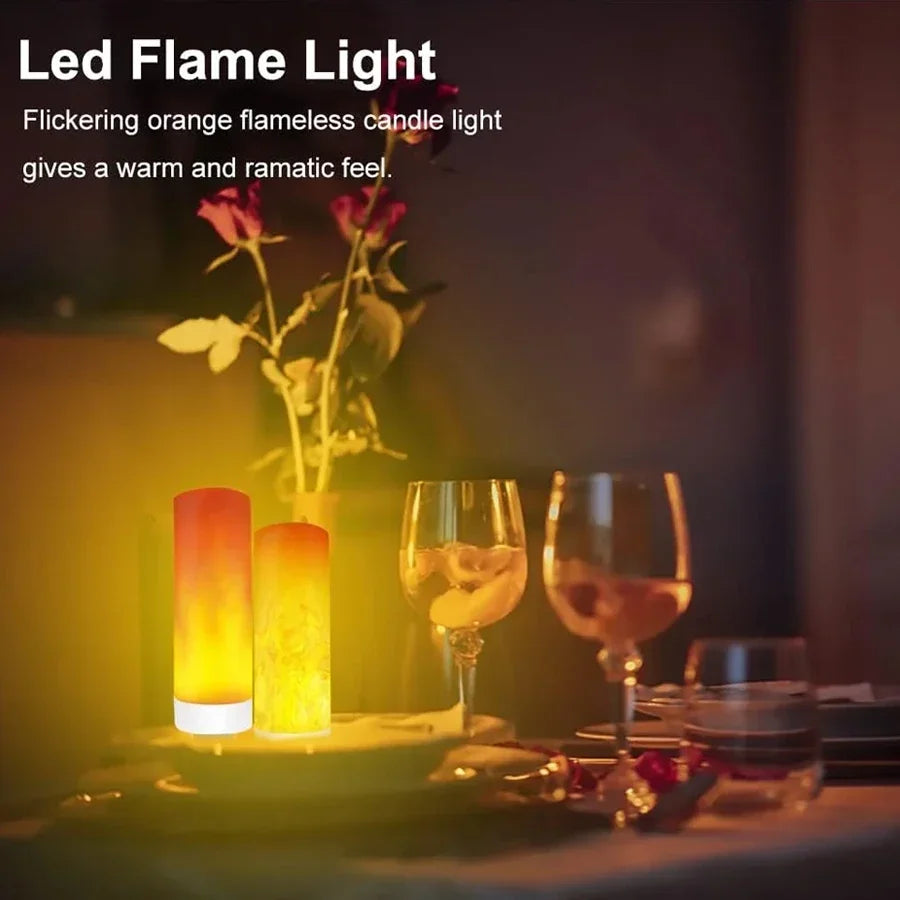 Dynamic LED Flame Effect Light for Atmospheric Home and Cafe Decor
