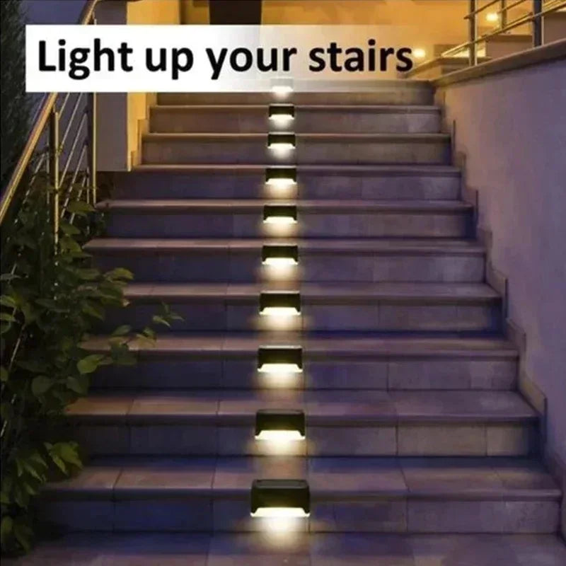 Modern LED Solar Step Light for Garden Decks and Outdoor Paths