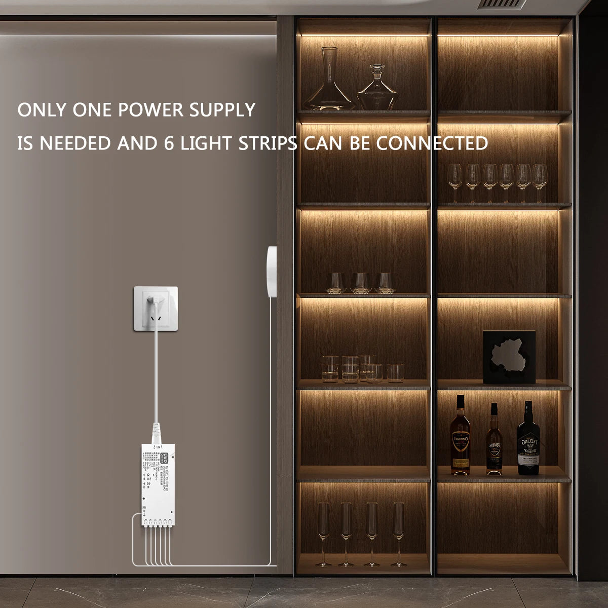 Dimmable LED Wall Accent Light for Modern Shelving and Bedrooms