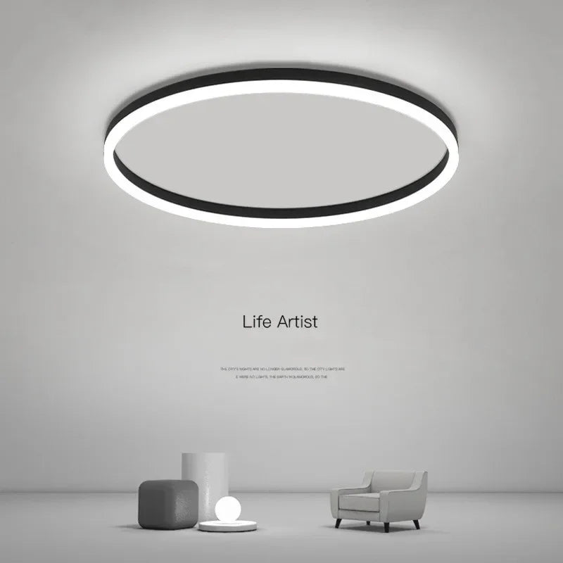Modern LED Circle Ceiling Light for Bedrooms and Contemporary Foyers