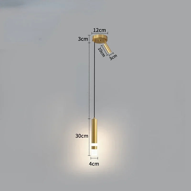 Modern LED Dual Spotlight Pendant for Bedside and Living Room