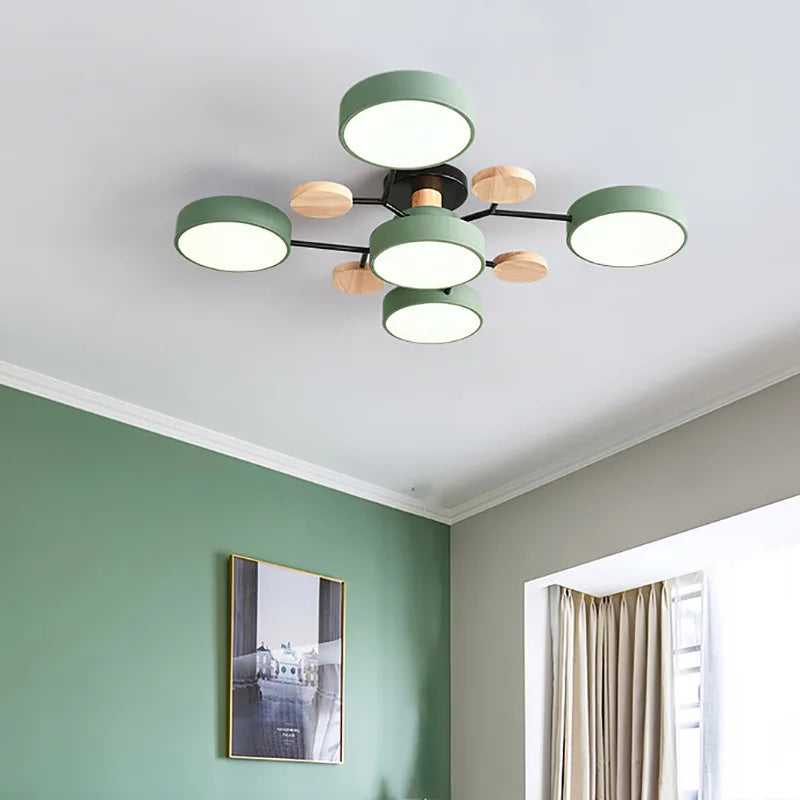 Modern LED Ceiling Chandelier with Adjustable Lighting for Living and Dining Rooms