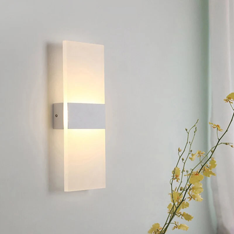 Modern LED Wall Sconce for Bedroom Bedside and Hallway Lighting