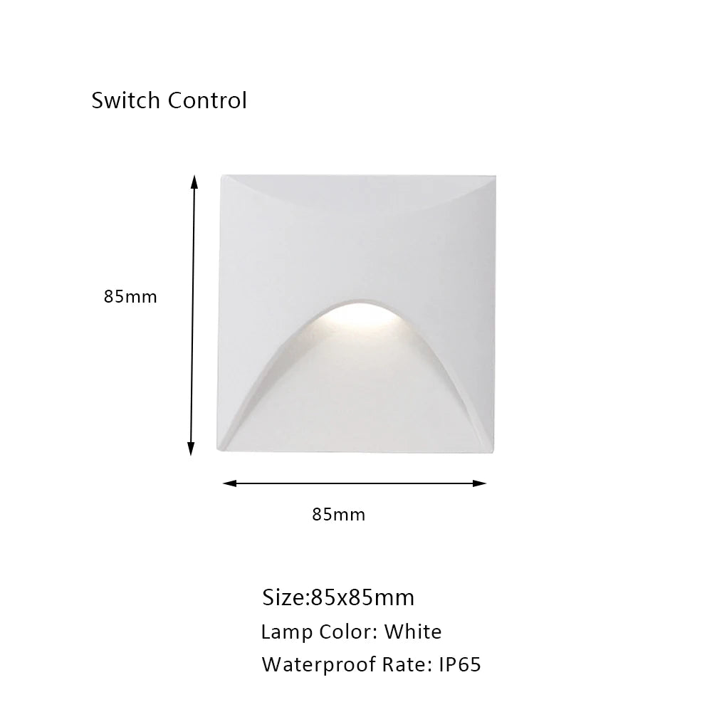 Modern Recessed LED Stair Light with Motion Sensor for Indoor and Outdoor Steps
