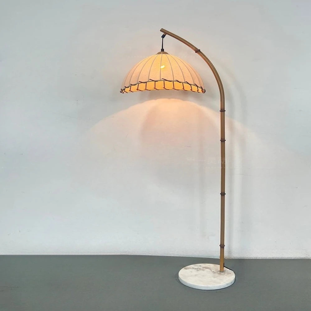 Handmade Bamboo Floor Lamp for Rustic Living Room and Hotel Decor