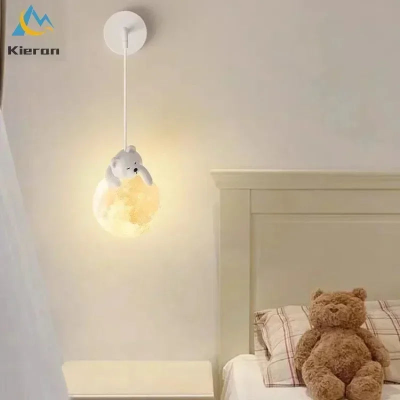 Nordic Moon LED Chandelier for Living Rooms and Modern Bedrooms