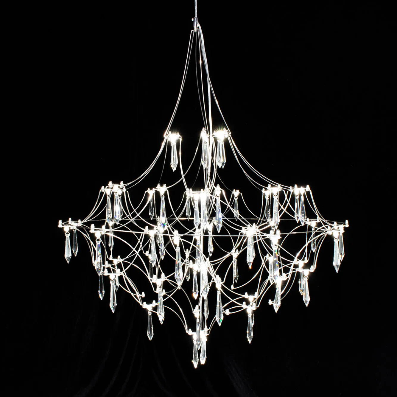 Luxury Starry Crystal Chandelier for Modern Hotel Lobbies and Elegant Dining Spaces