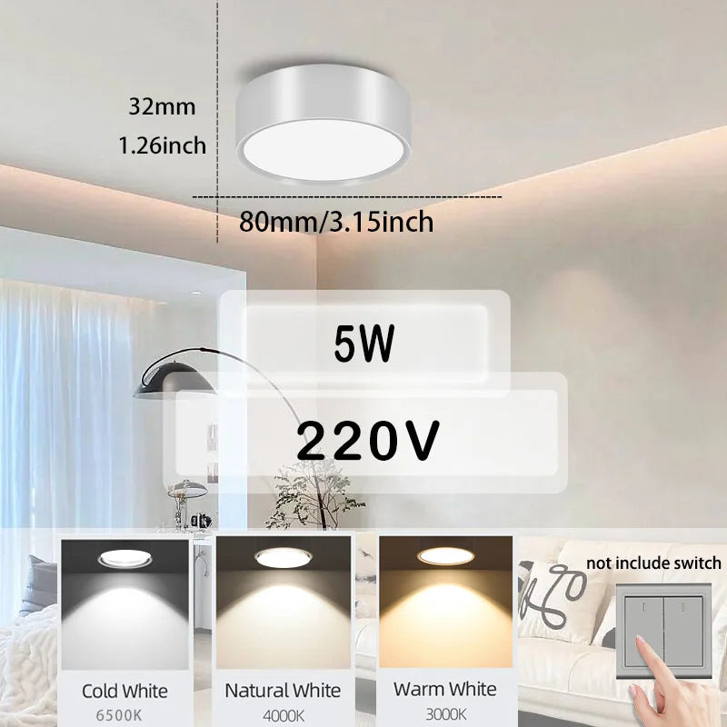 Modern Waterproof LED Ceiling Light for Bathrooms Kitchens and Hallways