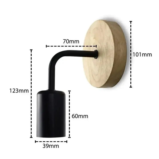 Vintage Wood Wall Sconce for Industrial Dining Rooms and Bedroom Lighting