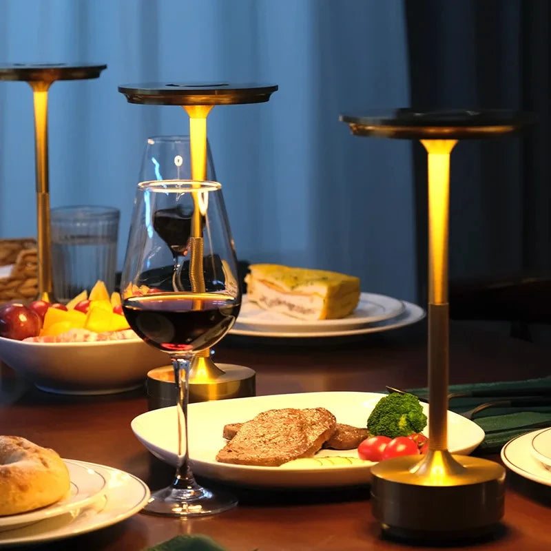 Portable LED Rechargeable Desk Lamp for Restaurants and Modern Interiors