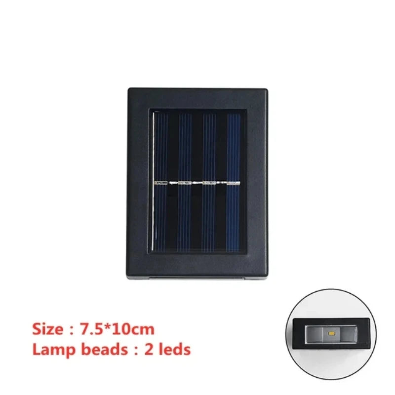 Modern Solar LED Outdoor Wall Light with Motion Sensor for Garden Security