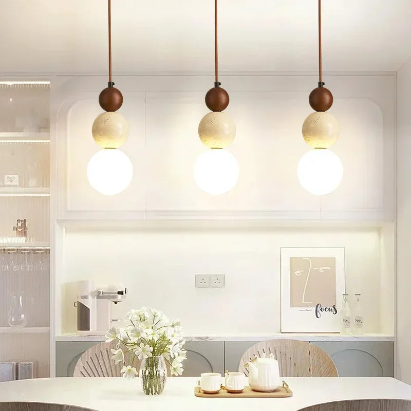 Modern Bauhaus Wood Pendant Light for Restaurants and Designer Bedrooms