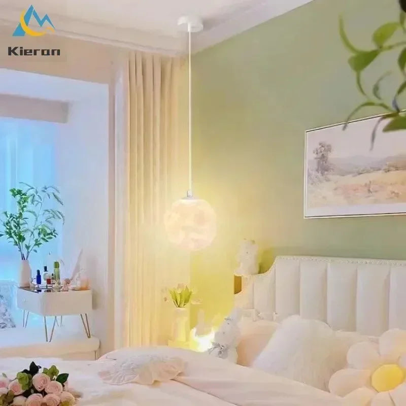 Nordic Moon LED Chandelier for Living Rooms and Modern Bedrooms