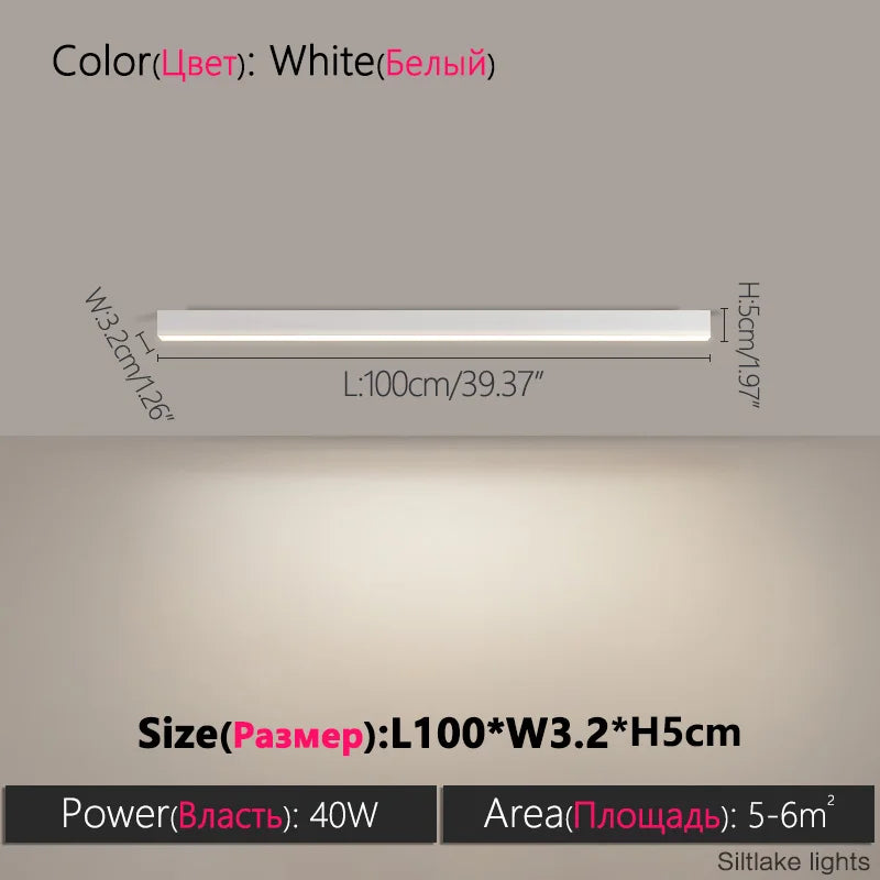 Minimalist LED Linear Ceiling Light for Modern Living Rooms and Offices