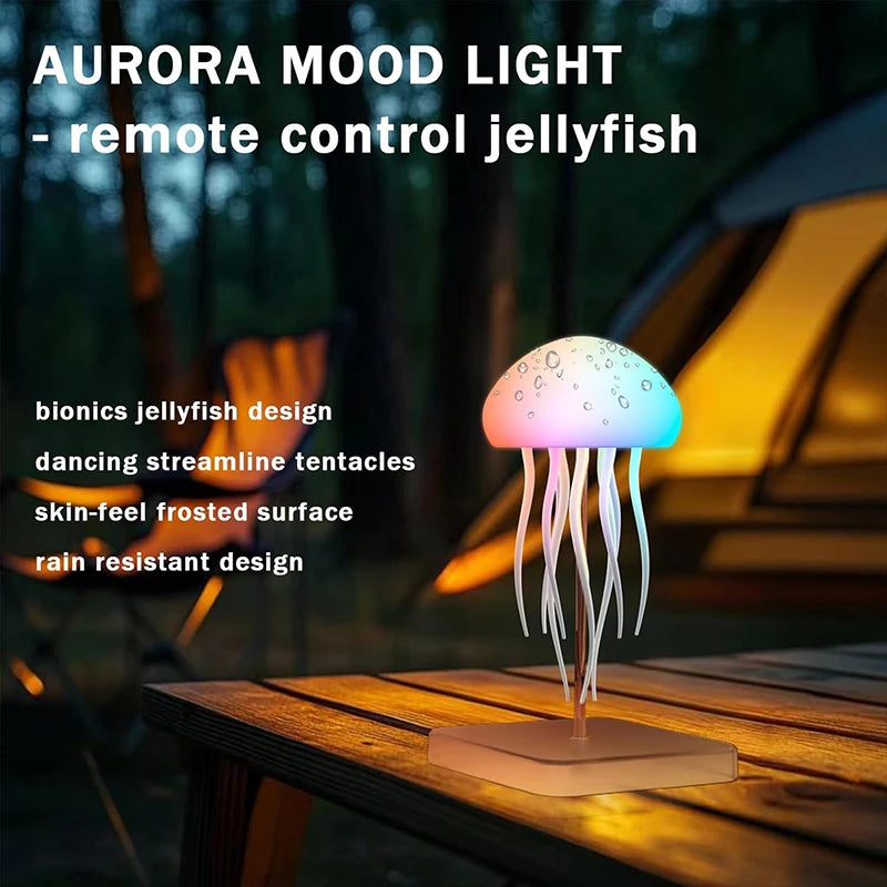 Ambient LED Jellyfish Night Light with Remote for Home and Office Decor