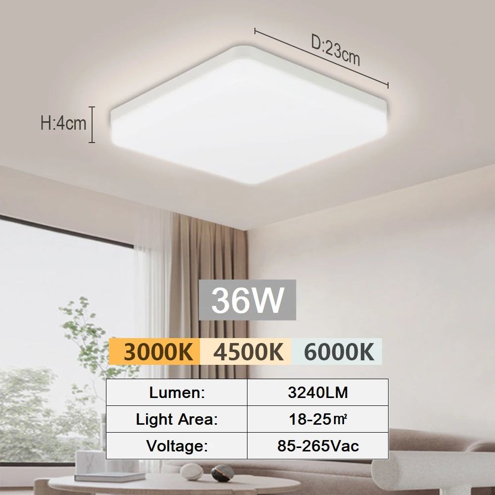 Modern LED Flush Mount Ceiling Light for Kitchens and Hallways