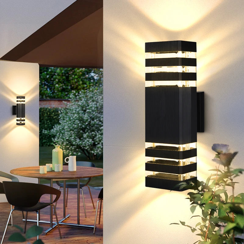 Modern Up and Down Outdoor Wall Sconce for Porch and Garden