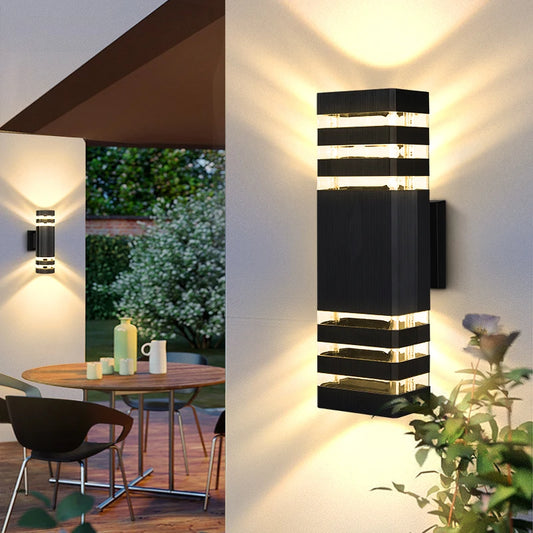 Modern Up and Down Outdoor Wall Sconce for Porch and Garden