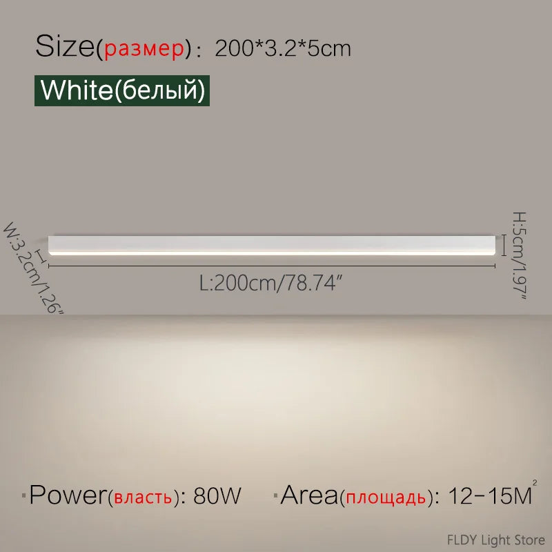Modern Nordic LED Strip Ceiling Light for Kitchens and Living Rooms