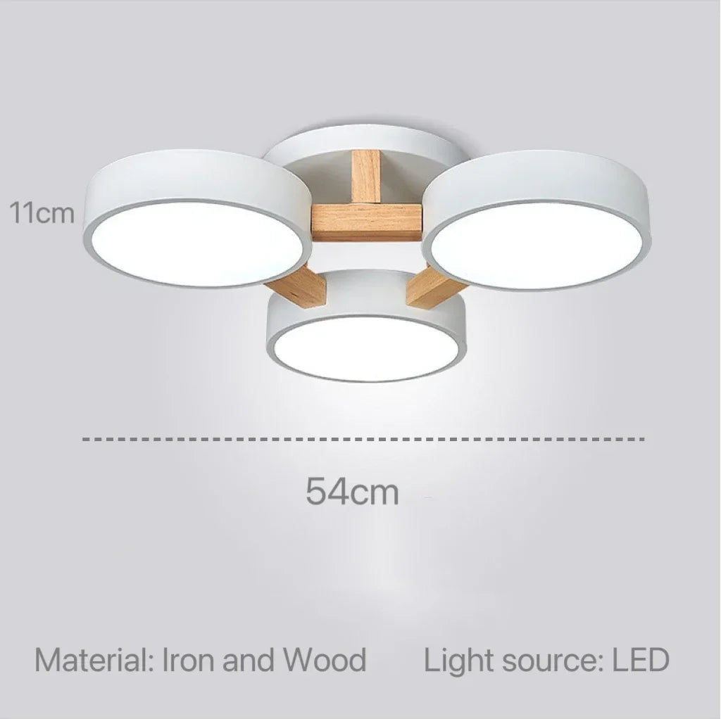Modern Nordic Wood Pendant Light for Kitchens and Living Spaces