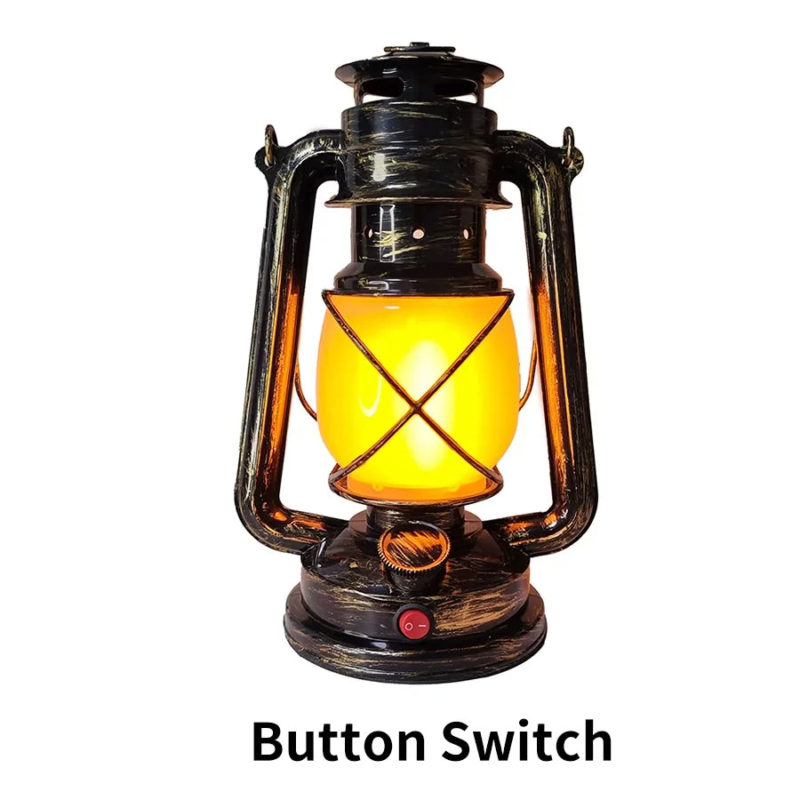 Portable Vintage LED Table Lamp for Cafe Ambiance and Outdoor Living