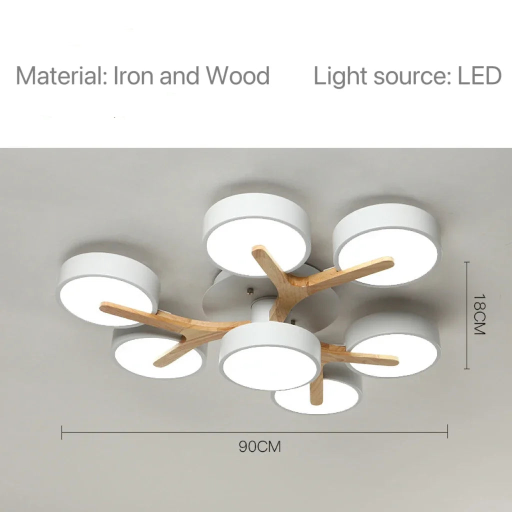 Modern Nordic Wood Pendant Light for Kitchens and Living Spaces