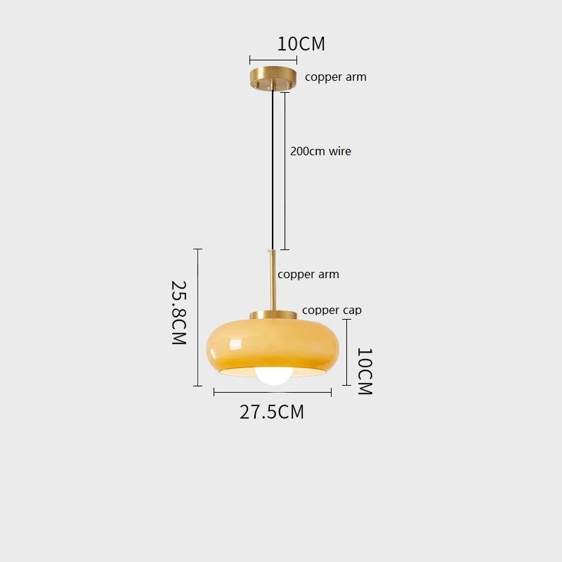 Modern Nordic Glass Pendant Light for Bedroom and Living Room