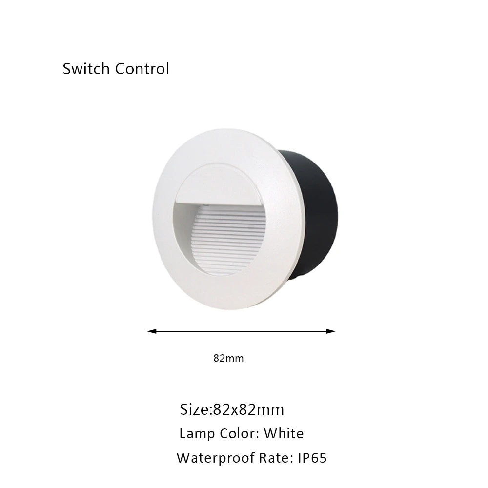 Modern Recessed LED Stair Light with Motion Sensor for Indoor and Outdoor Steps